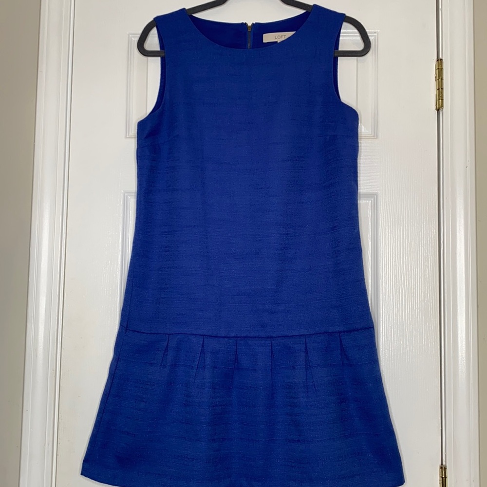 Loft royal blue beautiful tank style dress